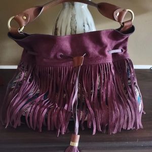 Sam Edelman Purple Fringe Purse.